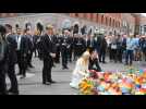 Norwegian Royal family lays down flowers at site of shootings