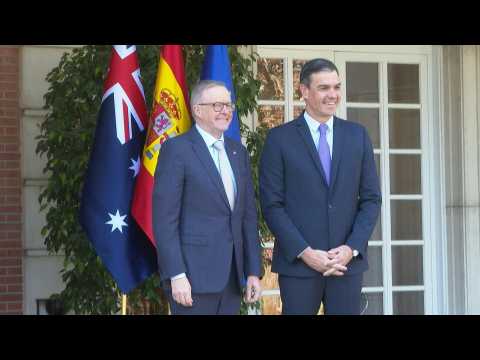 Spanish PM Pedro Sanchez welcomes Australian counterpart Anthony Albanese in Madrid