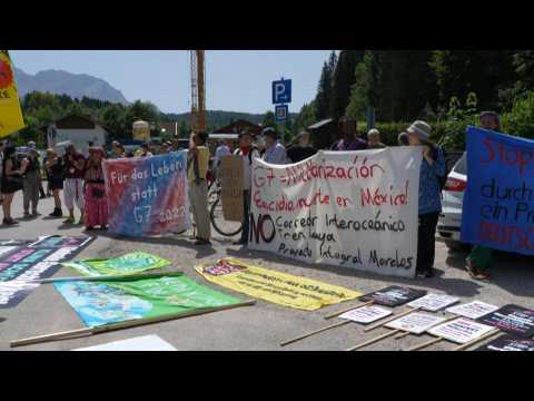 Protesters demonstrate against the G7 summit