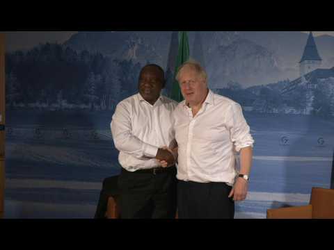G7: Bilateral meeting between Boris Johnson and Cyril Ramaphosa