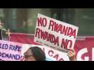 Protest outside Home Office against UK's Rwanda asylum plan