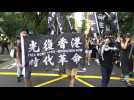 Hong Kongers rally in Taiwan to mark anti-extradition protest