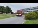Départ des pompiers après un incident chimique à la faculté des sciences de Reims