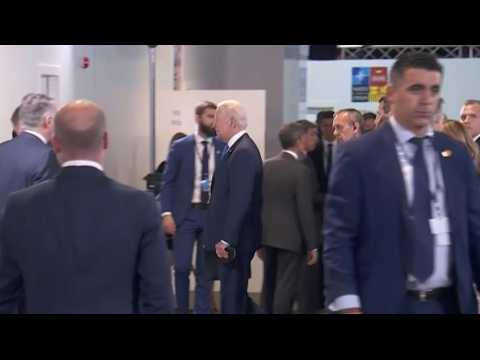 US President Joe Biden arrives at Madrid NATO summit