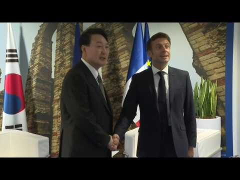 France's Macron meets with South Korea's President Yoon Suk-yeol