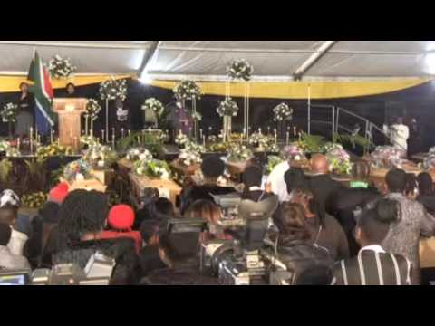 Mass funeral held for the young people killed in a South African tavern
