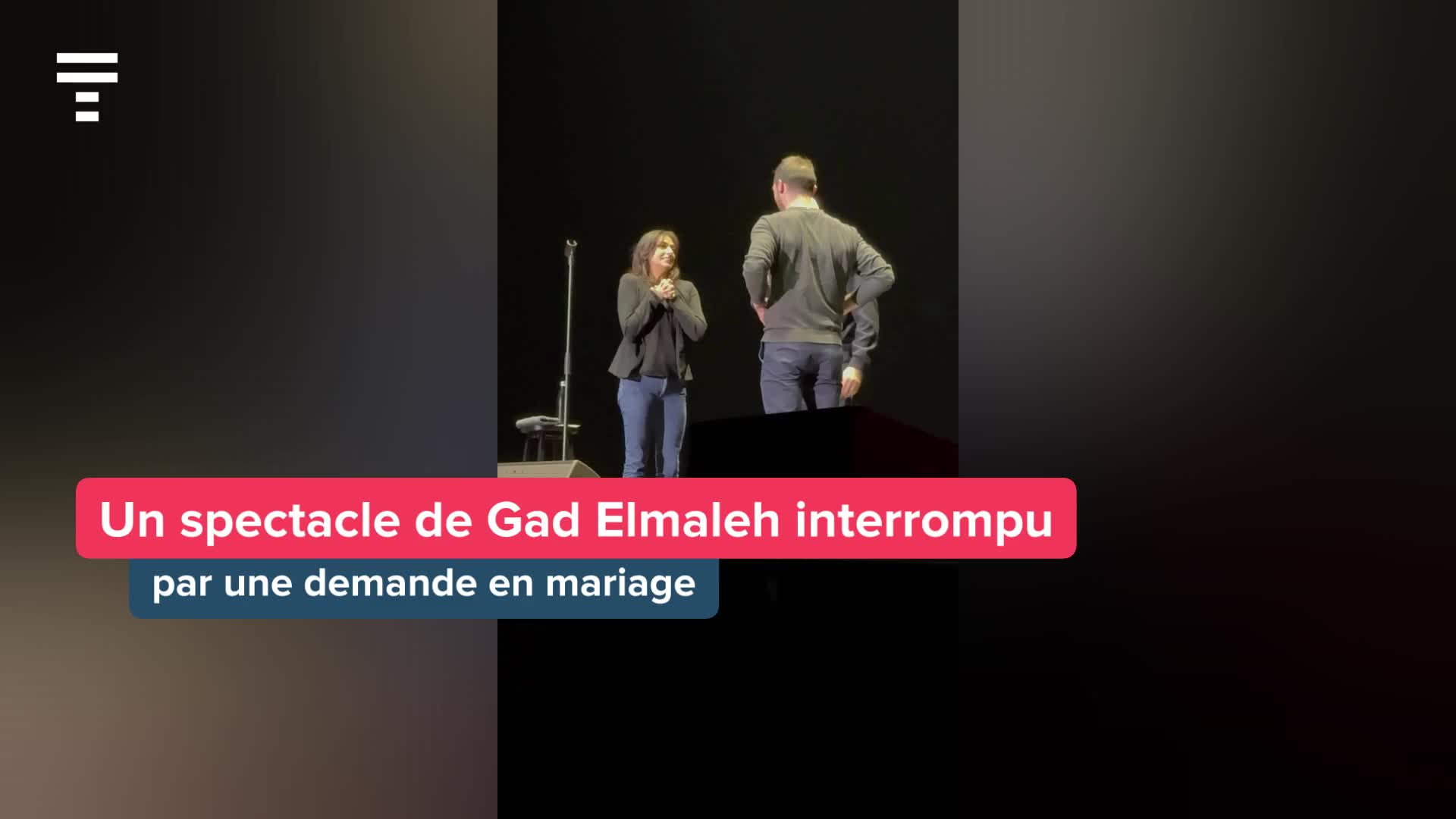 Pendant le spectacle de Gad Elmaleh à Brest, elle demande son chéri en mariage sur scène !