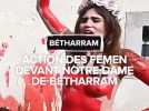 Actions des Femen devant Notre-Dame-de-Bétharram