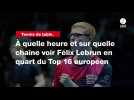 VIDÉO. Tennis de table. À quelle heure et sur quelle chaîne voir Félix Lebrun en quart du Top 16 européen