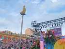 Les sublimes images de la bataille des fleurs au carnaval de Nice