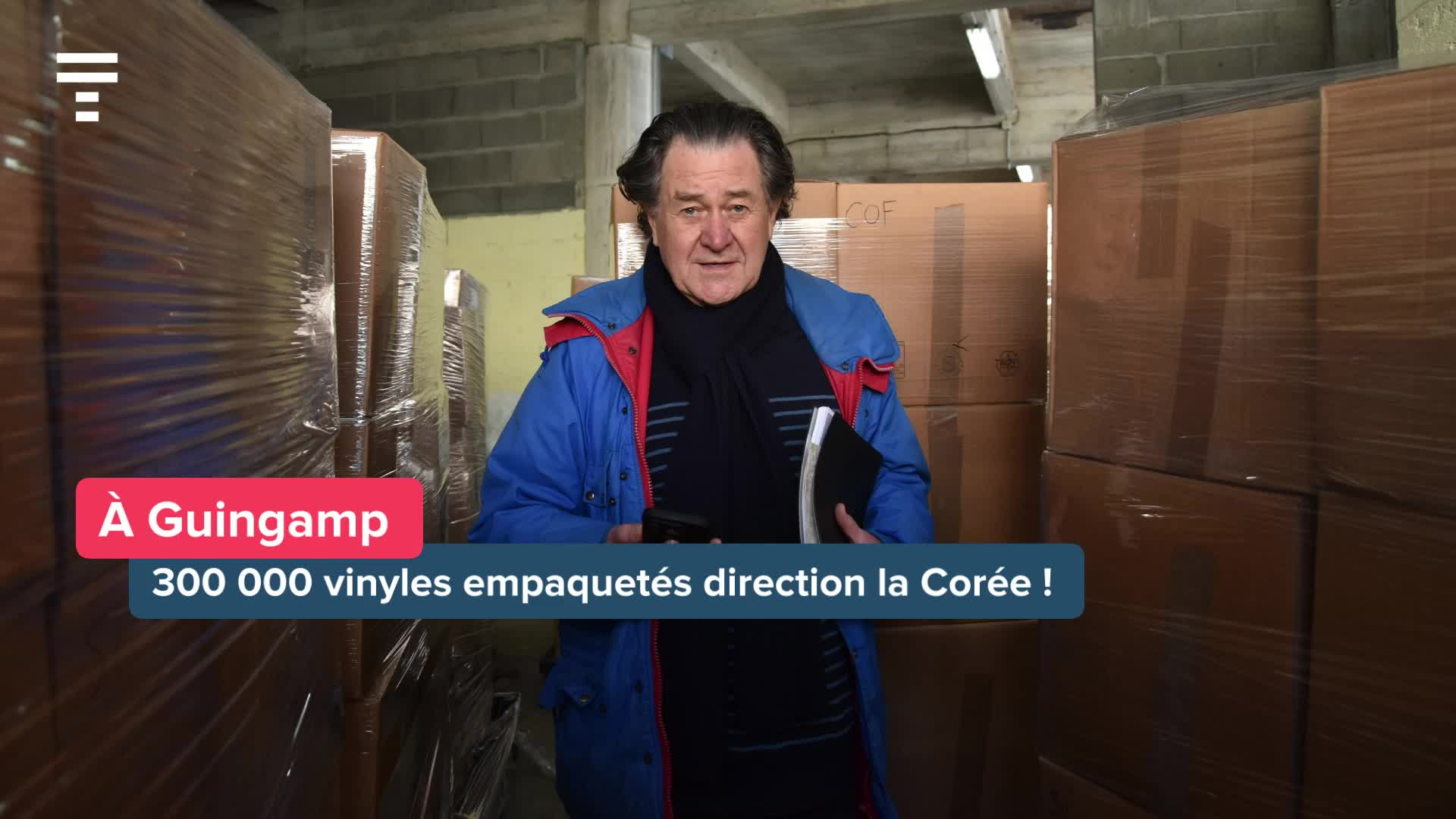 Stockés pendant 25 ans dans un entrepôt à Guingamp, ses 300 000 vinyles partent en Corée du Sud [Vidéo]