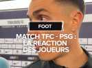 La réactions des joueurs toulousains après le match TFC-PSG