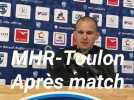 MHR - Toulon les réactions d'après matcj