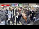 VIDÉO. L'artiste Victor Solf fait chanter la chorale la Luciole à la gare de Brest