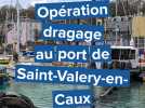 Opération dragage au port de plaisance de Saint-Valery-en-Caux