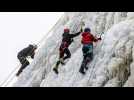 VIDÉO. Des grimpeurs tchèques à l'assaut d'une cascade de glace artificielle