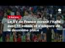 VIDÉO. 6 Nations. Le XV de France écrase l'Italie avec 11 essais et s'empare de la deuxième place