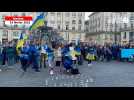 VIDÉO. Au son des sirènes, Nantes marque sa solidarité avec le peuple ukrainien