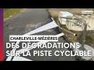 Dégradations sur la nouvelle piste cyclable de Charleville-Mézières