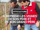 Ce jeune viticulteur reprend l'exploitation de son père et de son grand père