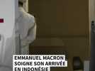 Emmanuel Macron soigne son arrivée en Indonésie
