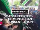 L'ambiance survoltée lors de l'arrivée des joueurs de Montauban à l'occasion de la finale de Pro D2 face à Grenoble