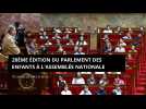 28e édition du Parlement des enfants à l'Assemblée Nationale : 18 classes de CM2 et de 6e dans l'Hémicycle