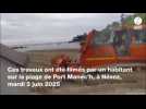 Des travaux sur la plage de Port Manec'h, à Névez