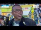 VIDÉO. Match des légendes. Ça fait du bien de porter ce maillot, Desailly tout sourire à Nantes