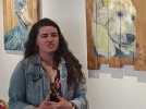 Laurie, artiste animalière, expose à la galerie, Henri Le Fauconnier d'Hesdin-la-Forêt.