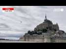 VIDÉO. Au Mont-Saint-Michel, des parachutistes français et américains sautent pour le 81e D-Day