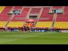 Entraînement des Diables à la veille d'affronter la Macédoine du Nord
