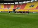 Les Diables rouges à l'entraînement à Skopje avant d'affronter la Macédoine du Nord