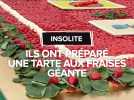Une tarte géante aux fraises préparée près de Toulouse