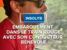 Embarquement dans le Train Rouge des Fenouillèdes