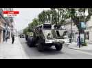 VIDÉO. À Laval, un défilé d'engins militaires avant l'arrivée des Boucles de la Mayenne