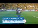 Zidane et Boli avec le PSG pour le match contre l'Inter Milan en Ligue des champions