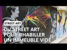 Du street art pour habiller un immeuble vide du quartier de Manchester