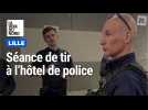Lille : séance de tir à l'hôtel de police, avec la 151eme promotion de policiers adjoints