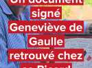 Lili Keller-Rosenberg, ancienne déportée des camps Nazis, se voit remettre un document historique