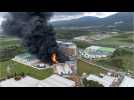 Incendie à Vilanova i la Geltrú : alerte au nuage toxique