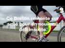 VIDÉO. Il avait pédalé sous l'eau, maintenant sur piste : le drôle de défi de ce Breton sur son vélo