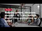 VIDEO. Blagues, propos, décisions sexistes... 77 % des femmes disent y être confrontées au travail