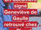 Un Picard retrouve un document signé par Geneviève de Gaulle