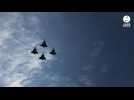 VIDÉO. Quatre Rafale survolent Bouvron pour les 80 ans de la reddition de la poche de Saint-Nazaire
