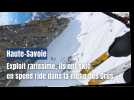 Haute-Savoie : exploit rarissime, ils ont skié en speed ride dans la niche des Drus