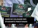 Marche solidaire des étudiants pakistanais le 15 mai 2025 à Karachi, Pakistan