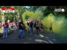 VIDÉO. Le Mans - Versailles : les supporters arrivent en cortège, l'ambiance monte autour du stade
