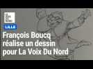 Lille - François Boucq réalise un dessin pour La Voix Du Nord
