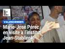 Marie-José Pérec, en visite à l'institut Jean-Stablinski